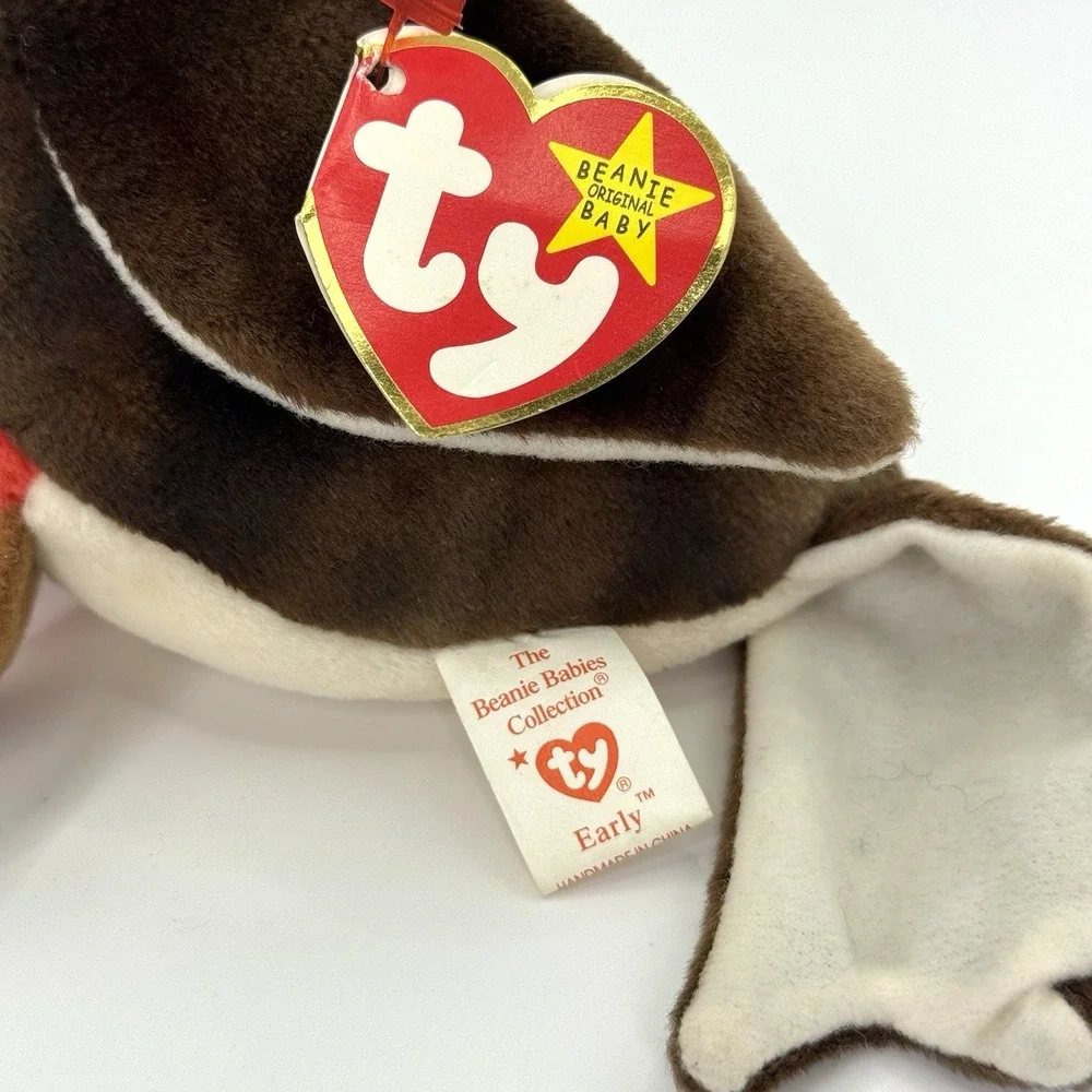 Ty Beanie Baby Early‎ the Robin Bird 1997 Red Breast Plush Toy w/ Tags Vintage